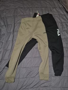 Fila Kids Olive and Black 2-Pack Jogger Pants